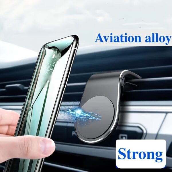 L Shape Air Vent Mount Stand Magnetic Mobile Holder Magnetic Car Phone Holder - Image 4