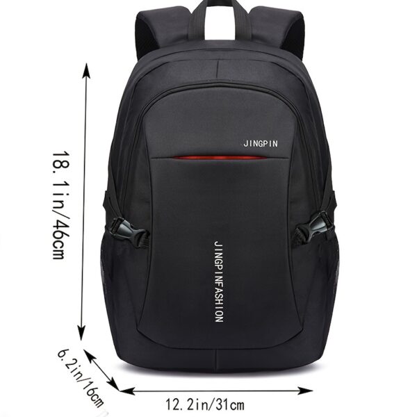 Men's Backpack, Trendy Large Capacity High School Junior High School Student Bag, Travel Bag Computer Bag (Zipper Direction Assorted Varieties) - Image 4