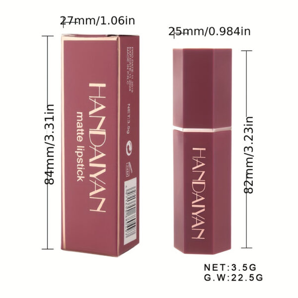 6-Color Single Matte Non-Stick Lipstick, No Fading, Long-Lasting Moisturizing And Waterproof Lipstick, Highlights The Complexion, Even Color, Delicate And Smooth Material, Classic 6 Colors, a Must-Have for Dating Parties, Interviews And Attending Events, - Image 7