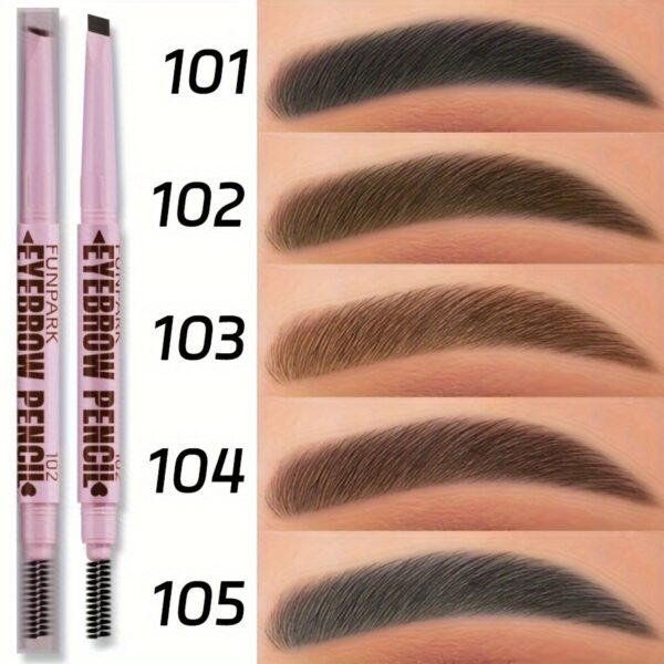 Extremely Fine Flat Core Double Heads Automatic Eyebrow Pencil Waterproof Long-lasting Easy Ware Eyebrow Pen with Eyebrow Powder Eyebrow Dye Dark Brown Light Brown Taupe Black Eyebrow Dye Eyebrow Cream Eyebrow Cream Eyeliner - Image 4