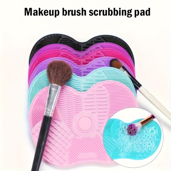 Silicone Apple Scrub Pad With Suction Cup Silicone Scrub Pad Beauty Tool Scrub Pad Makeup Brush Cleaning Pad - Image 4