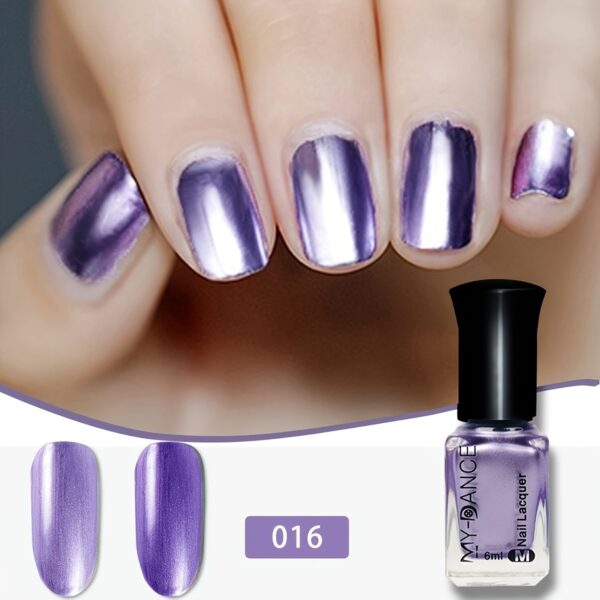 Quick-Dry Mirror Nail Polish for Women - Metallic Shine, Long-Lasting & Hypoallergenic, Lead-Free Formula - Image 9