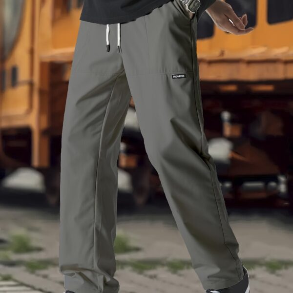 Mens Regular Fit Straight Leg Polyester Joggers - Soft, Breathable, and Comfortable Casual Sweatpants for Spring and Fall - Machine Washable and Easy Care - Image 15