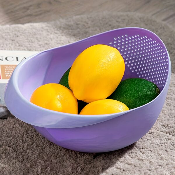 1pc Multi-Purpose Rice Washer & Strainer – Ergonomic Design & Easy-Drain Function – Essential Kitchen Gadget for Daily Use - Image 7