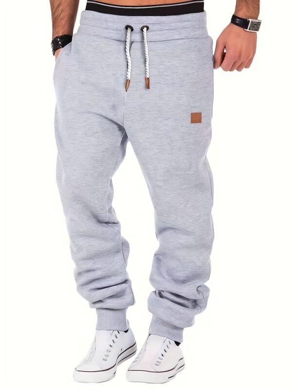 Men's Slim Fit Casual Trousers Drawstring Waist Sweatpants For Autumn And Winter - Image 8