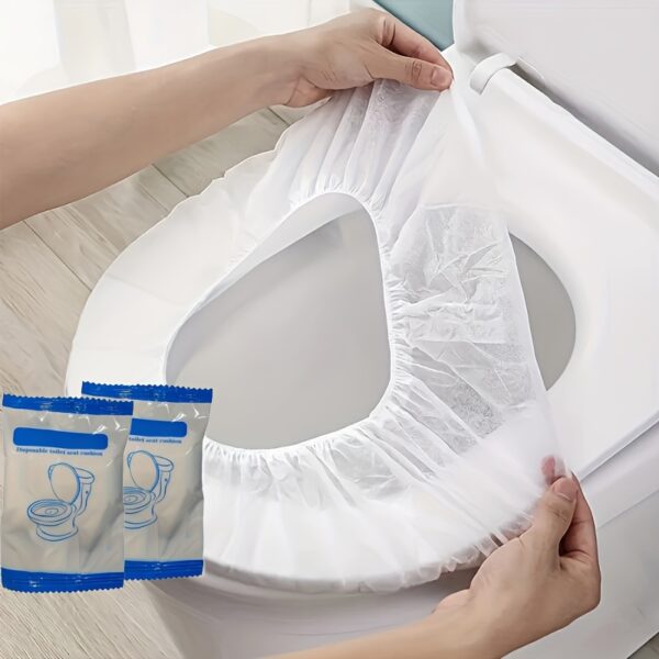 10/20PCS Disposable Toilet Seat Cover, Portable Toilet Seat Cover For Business Travel, Essential Travel Accessories For Airplanes And Camping, Bathroom Accessories, Toiletries, Teen Gifts - Image 6