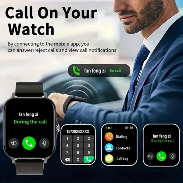 New Smart Watch with Wireless Calling/receiving, Multiple Sports Modes, Camera Control, Message Notification, Borderless Ultra-thin Design, Suitable for Android And iPhone, Unisex As A Gift - Image 6