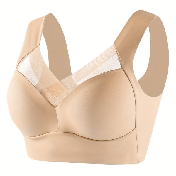 Women's Wireless Sports Bra with High Elasticity & Thin Molded Cups - No Underwire, Side Coverage, Push-Up Support for Yoga, Running, Gym - Soft Pink, Elegant Design, Machine Washable, Strapless Bra - Image 12