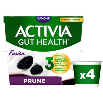 Activia Prune Fusions Yogurt (4 x 120g)