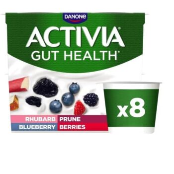 Activia Rhubarb Prune Blueberry Berries (8 x 115g)