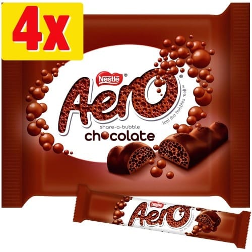 Aero Milk Chocolate Bubbly Bar Multipack (4 x 27g)