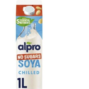 Alpro Soya No Sugars Chilled Drink Dairy Free Unsweetened (1 Litre)