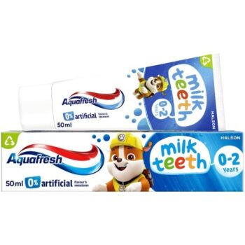 Aquafresh Milk Teeth Baby Toothpaste 0-2 Years Fluoride for Kids (50ml)