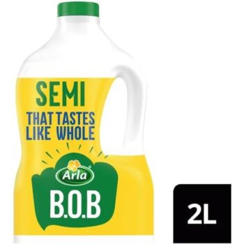 Arla BOB Semi-Skimmed Milk Tastes Like Whole Milk (2 Litre)