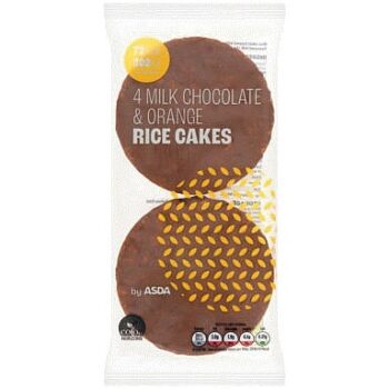 ASDA 4 Milk Chocolate & Orange Rice Cakes (60g)
