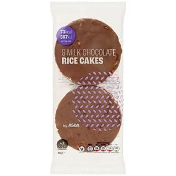 ASDA 6 Milk Chocolate Rice Cakes (90g)