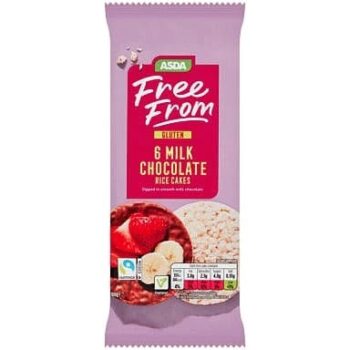 ASDA Free From Free From 6 Fairtrade Milk Chocolate Rice Cakes (100g)
