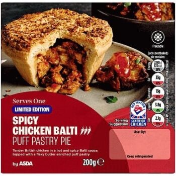 ASDA Limited Edition Spicy Chicken Balti Puff Pastry Pie (200g)