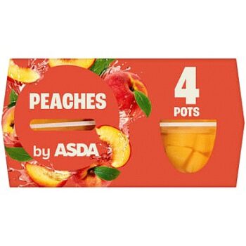ASDA Peaches Pots (4 x 113g, 452g)