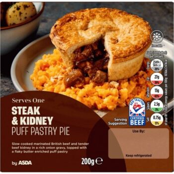 ASDA Steak & Kidney Puff Pastry Pie
