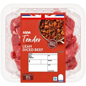 ASDA Tender Lean Diced Beef (400g)