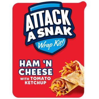 Attack A Snak Ham 'n Cheese Wrap Kit with Tomato Ketchup (86g)