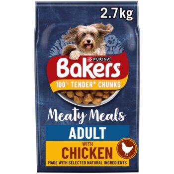 Bakers Meaty Meals Adult Dry Dog Food Chicken (2.7kg)