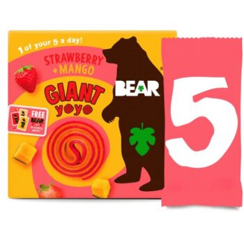 Bear Giant Yoyo Strawberry & Mango Multipack (5 x 20g)