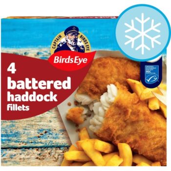 Birds Eye 4 Battered Haddock Fillets (4 x 400g)