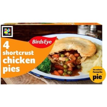 Birds Eye 4 Shortcrust Chicken Pies (4 x 620g)