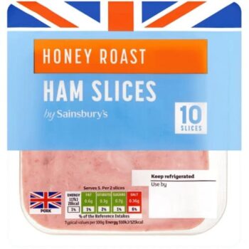 British Cooked Honey Roast Ham Slices (10 x 115g)