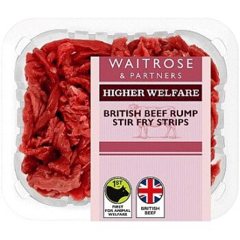 British Native Breed Beef Rump Steak Stir Fry Strips (250g)