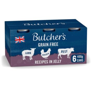Butcher's Grain Free Adult Wet Dog Food Tins Recipes in Jelly (6 x 400g)
