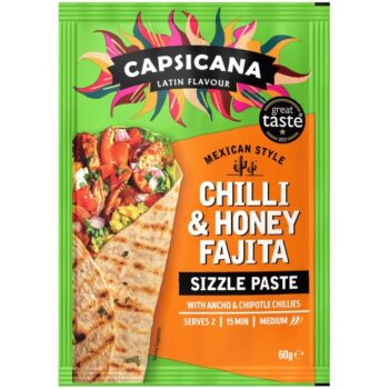 Capsicana Mexican Chilli & Honey Fajita Cooking Paste Serves 2 Medium Mild (60g)