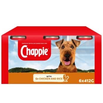 Chappie Adult Wet Dog Food Tins Chicken & Rice In Loaf (24 x 412g)