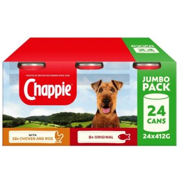 Chappie Adult Wet Dog Food Tins Favourites in Loaf 24x412