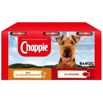 Chappie Adult Wet Dog Food Tins Mixed Selection in Loaf (6 x 412g)