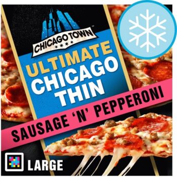Chicago Town Crispy Thin Sausage & Pepperoni Pizza