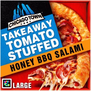 Chicago Town Takeaway Tomato Stuffed Crust Honey BBQ Salami Pizza (635g)