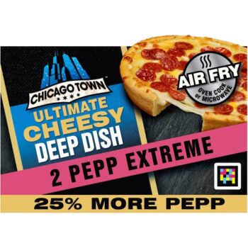 Chicago Town Ultimate Cheesy Deep Dish Pepp Extreme on a Cheesy Sauce Pizza (2 x 163g)