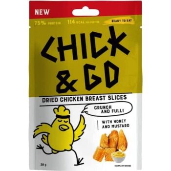 Chick and Go dried chicken breast slices with mustard and honey