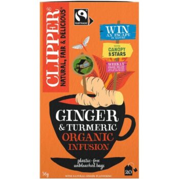 Clipper Organic Fairtrade Restoring Ginger & Turmeric Tea Bags (20 x 36g)