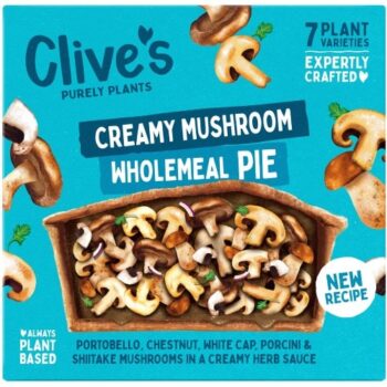 Clive's Purely Plants Creamy Mushroom Wholemeal Pie (235g)