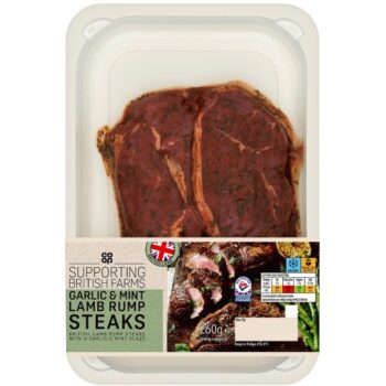 Co-op Garlic & Mint Lamb Rump Steaks (260g)