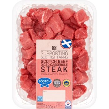 Co-op Scotch Beef Diced Casserole Steak (400g)