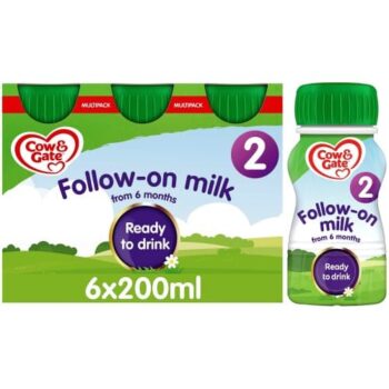 Cow & Gate 2 Follow On Baby Milk Formula Liquid Multipack 6x6x200 (6 x 200ml)