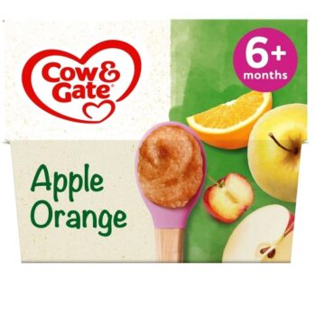 Cow & Gate Apple Orange & Acerola Baby Food Fruit Pot 6 Months (4 x 100g)