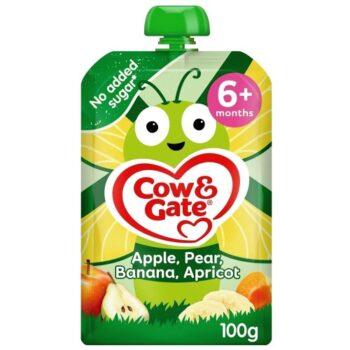 Cow & Gate Fruit Apple Pear Banana & Apricot Baby Pouch 6 Months (100g)