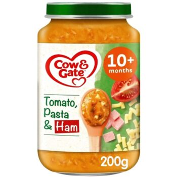 Cow & Gate Tomato Ham & Pasta Baby Food Meal Jar 10 Months (200g)