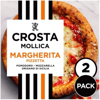 Crosta & Mollica Frozen Margherita Sourdough Pizzas (2 x 436g)